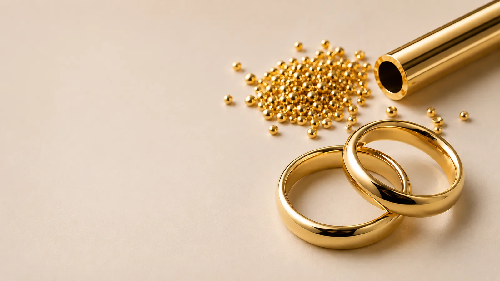Trauring aus Gelbgold aus deutscher Manufaktur